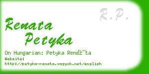 renata petyka business card